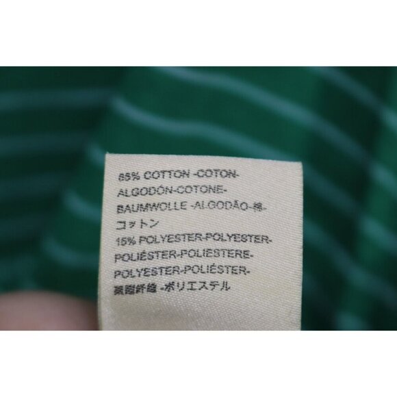 Anthropologie Green Striped Top-Ruffle Back-Size Medium - Picture 3 of 10